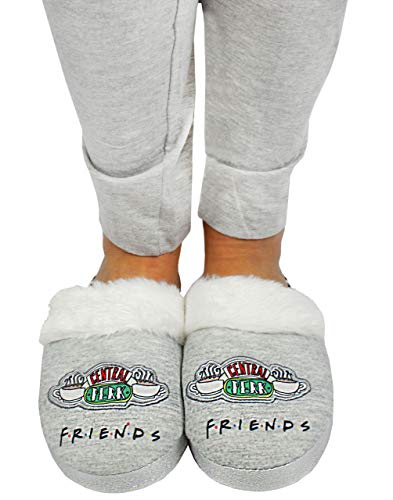 FRIENDS Slippers Womens Ladies Central Perk Ladies Fluffy Shoes2