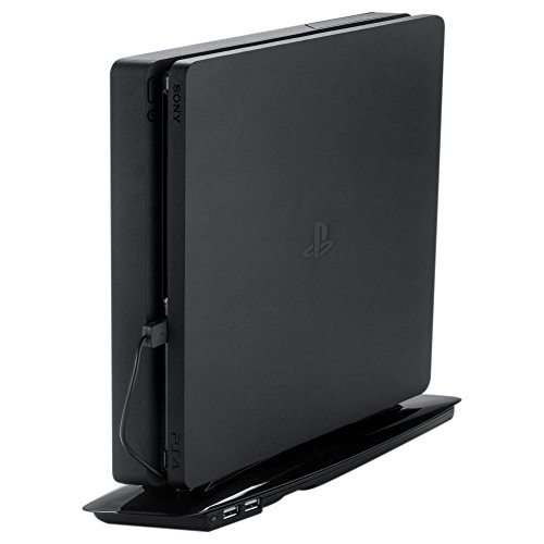 REYTID Dual Vertical Cooling Pag Plus 2X USB Charging Ports Compatible with PS4 Slim - White - Charge Station Cooler USB Wireless Controller