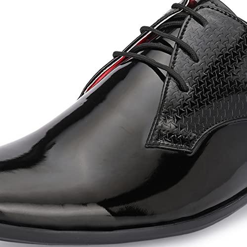 Image of Centrino Men's Glossy Formal Lace-Up Shoes | Comfort and Quality in Sleek Design | Perfect for Parties and Formal Dress |Stylish & Elegant Design |Premium Craftsmanship, Ideal for All-Day Wear (8232)