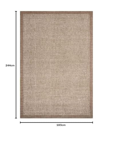 Image of Spectrum Pattern Wool Carpet with Loop Texture Yarn Anti Shedding Carpet Size 6x8 Feet A1 Beige & Brown Color