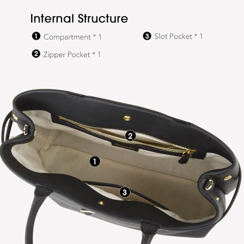 Bolso Satchel de Cuero para Mujer con Asa Superior miniatura 6