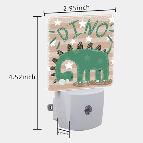 Image of Night Light for Kids Girls Boys, Cute and Funny Dinosaur LED Night Light Plug into Wall with Dusk to Dawn Sensor for Room Decor, Hallway, Kitchen, Bathroom, Nursery, Stairs