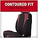 Dickies 3-Piece Hawker Truck Seat Covers, Durable Seat Covers for Trucks — Black/Red