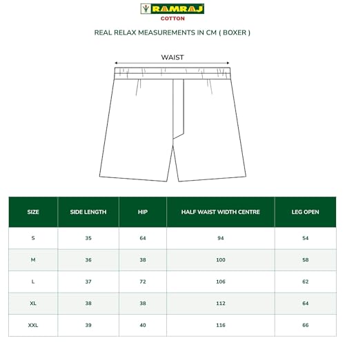 Image of RAMRAJ COTTON Men Knitted Real Relax Without Pocket Inner Elastic Boxer