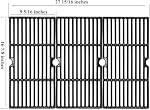Utheer 16 7/8" x 27 15/16" Cast Iron Grill Cooking Grate for Charbroil 463420508, 463420509, 463420511, 463436213, 463440109 Gas Grills Grates Replacement Parts for Master Chef, Backyard, 3 Pack