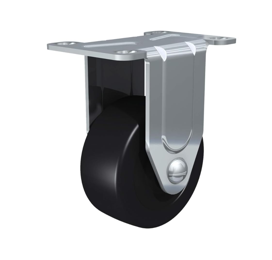 TCH Hardware 3-1/2" Swivel Caster with Brake, Gray Tire and Aluminum Core