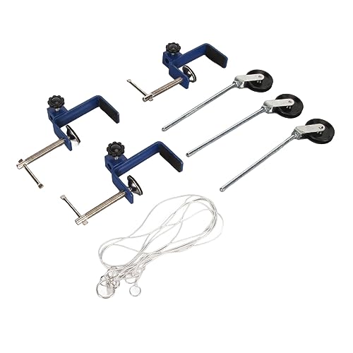 Rod and Pulley Kit, Metal Bench Clamp, Physics Teaching Laboratory Table Mounting Clamp, for Laboratory School Testing Institution