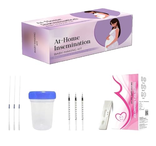 Image of Positive Vibes Home Insemination Kit | Safe & Easy DIY IVI /IUI Kit for Women | 3 Catheters, 3 Syringes, 3 Ovulation & 1 Pregnancy Kits, Collection Cup & Instruction Manual