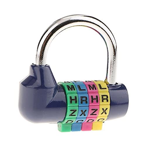 Bnf® 3x4 Digit Dial Letter Combination Padlock Travel Luggage Suitcase Lock Blue Travel | Travel Accessories | Locks-image-41