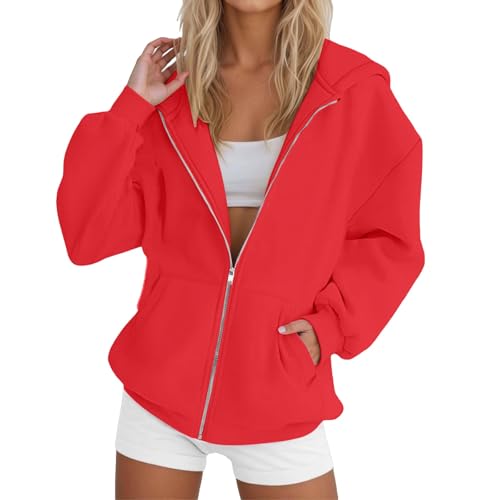 Womens Zip Up Hoodies Plus Size Long Sleeve Hooded Sweatshirts Fall Winter Casual Fashion Jacket with Pockets3