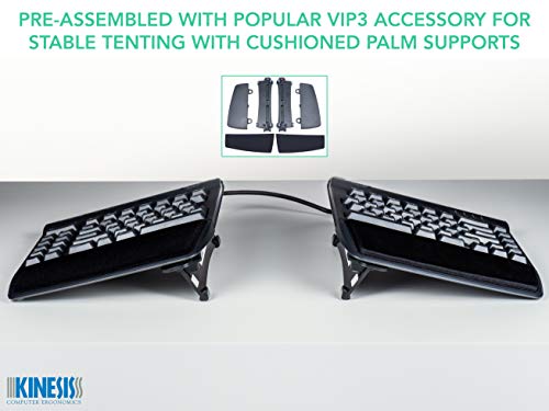 Image of KINESIS Freestyle2 USB-A Ergonomic Keyboard w / VIP3 Lifters for PC (9 inch Separation) (KB820PB-US)