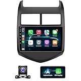 4GB+32GB Car Radio Stereo for Chevy Sonic Aveo 2011 2012 2013 2014 2015 Wireless CarPlay & Andriod Auto 9.2 Inch Touch Screen Android Car Radio with GPS Navigation Bluetooth SWC