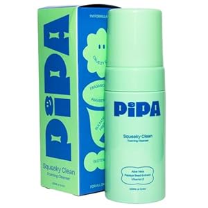 Pipa Skin Care Squeaky Clean Cleanser | Gentle Face Wash for Tweens & Teens (Ages 9-14) | Dermatologist & Pediatrician Approved | 3.4 fl oz (Pack of 1) | With Aloe Vera, Papaya Seed, and Vitamin E