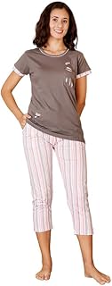bodycare Women's Cotton Printed T-Shirt and Capri Set | Soft & Breathable Nightwear | Short Sleeves | Loungewear Co-Ord Set BSCS16031-picture-23