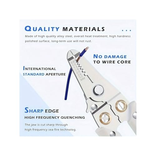 Novo - Alicate Desencapador De Fios Cabos Elétrico Multifuncional De Reparo- 6 em 1