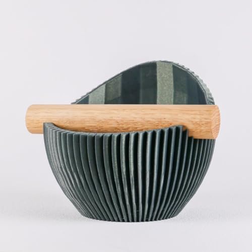 KNOCDIC Nova Modern Knock Box, Coffee Knock Box, Knock Box Personalized, Barista Knock Box, Unique Gift for Coffee Lovers, Strong, Durable, Impact-Resistant, Galaxy Green (Oak, Small)