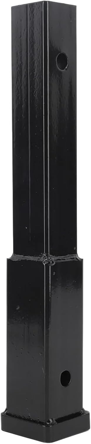 Replacement 12 Inch Black Heavy Duty Hitch Receiver Extender 5000 Lbs for 2 Tube - Reliable Tow Bar Shank Towing Extension