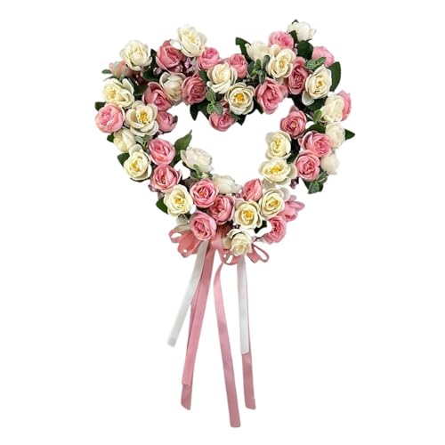 Couronne de cœurs décoration Amour Saint-Valentin pour porte