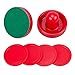 Jollylife Set of 2 Red Air Hockey Pushers and 4 Red Pucks