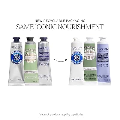 LOccitane Hand Cream Classics 3-Piece Gift Set, Moisturizing Skincare Trio, Nourishing Creams for Dry Hands, Nails, and Cuticles, Travel-Sized, Vegan