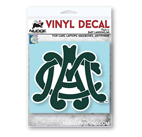 Image of Collegiate NCAA Car Decal Made from Premium Weatherproof Vinyl (Michigan State MAC - Green)