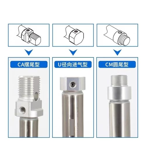 Cilindro tipo bolígrafo PBR8 con carrera variable SU y SR para industria 4