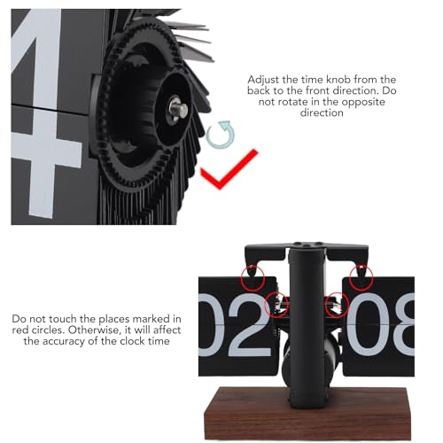 Reloj de escritorio digital de 24h ajustable estilo vintage retro para mesa de salón 6