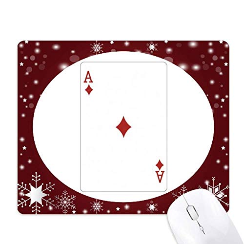 Tapis de souris cartes à jouer diamants et flocons de neige pour bureau