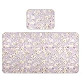 Easter Purple Bunny Cooling Baby Mattress Pee Training 28" x 52" Absorbent Pads for Bed Washable for Infant