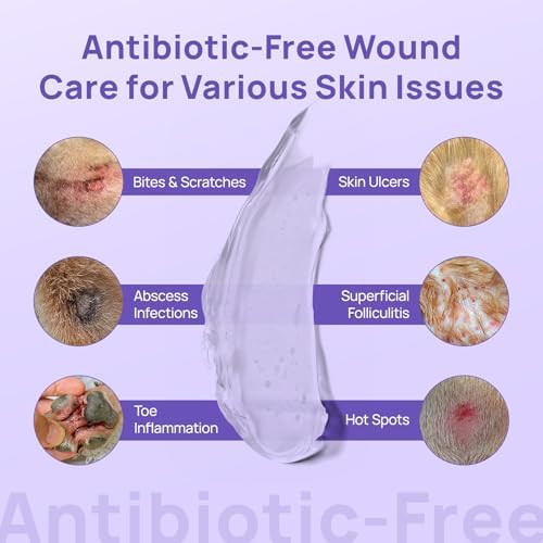 HICC PET Dog Wound Care Hydro Gel, Hot Spot Treatment for Dogs, Soothes Inflammation, Prevents Infection, Treats Bites & Scratches, Cat Wound Care Solution, Small Animal Health Supplies, 100ml — view 4