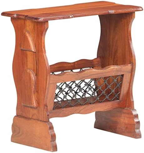 Magazine Rack, File Holder Organiser, Side Table, Coffee Table, Office, Living Room,Bedroom 50x30x53 cm Solid Acacia Wood