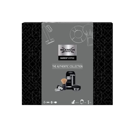 Wilkinson Sword Kit de Afeitado Clásico Manual - Set Regalo para Hombres. Contiene: Maquinilla Vintage, 5 Cuchillas de Doble Hoja, Brocha de Afeitar y Jabón de Afeitado