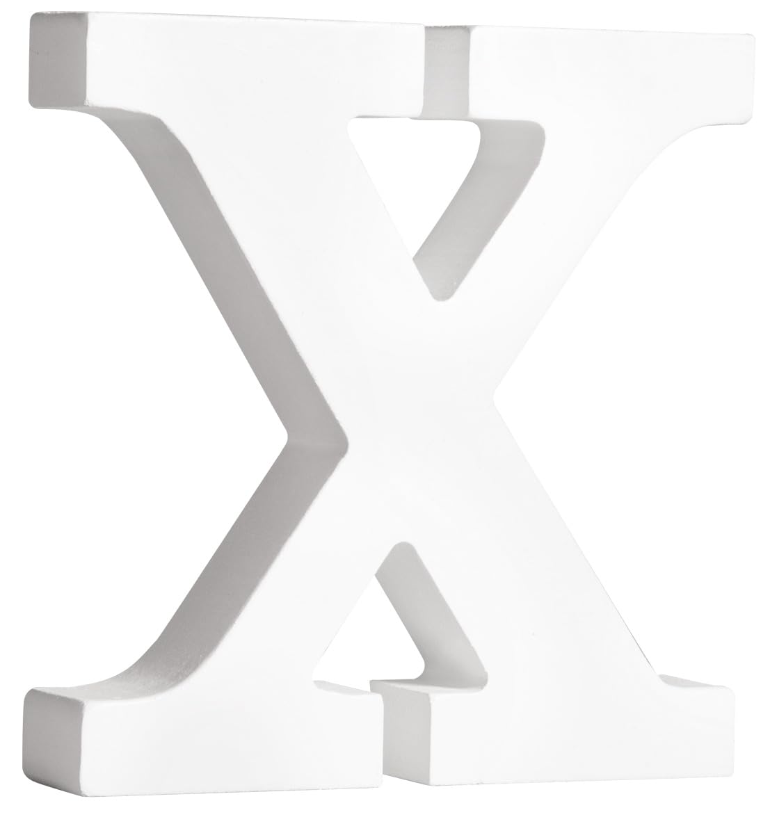 Rayher MDF Letter X for DIY Crafts, White Wood Letter for Wedding and Home Decorations, 3D Capital Letter, Upper-Case Letter, White, 11x2x11cm, 64563102 โ image 1