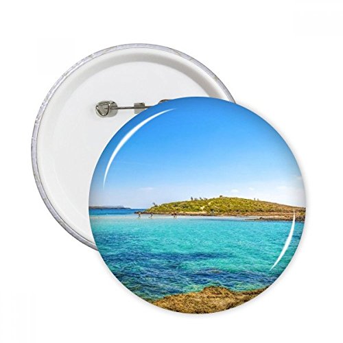 Badge bouton rond motif océan pour customiser veste et sac à dos