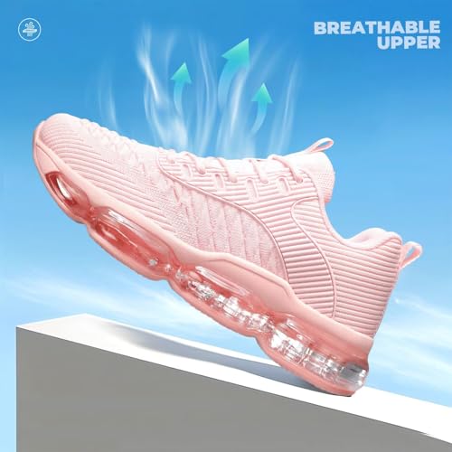 Image of Luogoks Womens Walking Running Shoes Air Cushion Basketball Sneakers Fashion Tennis Breathable Sport Gym Fitness Cross Trainers Shoes