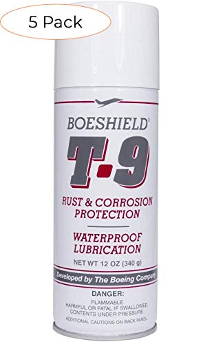 BOESHIELD T-9 Rust & Corrosion Protection/Inhibitor and Waterproof Lubrication, 12 oz. (Pack 5)