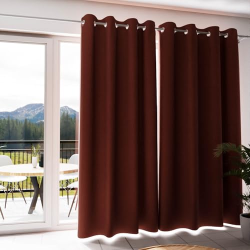 Rideau occultant brique 135x250 cm oeillets finitions soignées