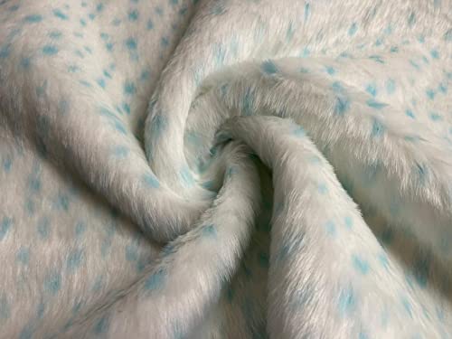 Fausse fourrure de luxe haut de gamme à motifs pois vert menthe