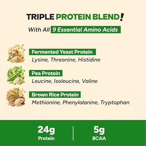 Image of Tata 1mg Ultra Clean Plant Based Protein Powder - Chocolate Flavour | 24g Protein | Smooth & Creamy Vegan Protein | Pea, Brown Rice & Yeast Protein | No Chalkiness | No Added Sugar | Complete Amino Acid Profile | 1kg