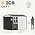DWVO 8' x 6' Outdoor Storage Shed, Waterproof Metal Garden Shed with Windows, Lockable Doors, and Sloped Roof for Patio, Backyard, Lawn, Tool Storage, Bike Shed, Pet Shelter (Gray + White)