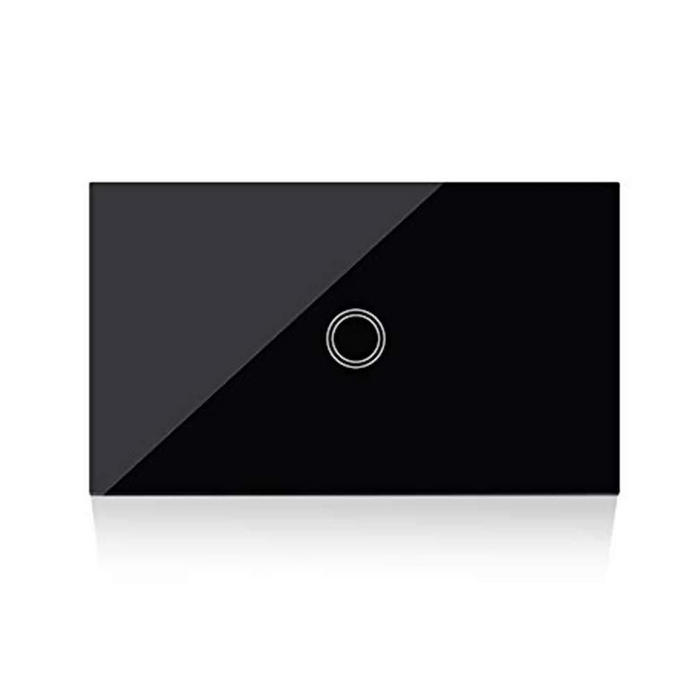 US Wifi Interruttore Intelligente Luce Wireless WiFi da Muro,con Power Monitor,App Controllo Remoto,Funzione Timer,Controllo Vocale (1 gang, nero)