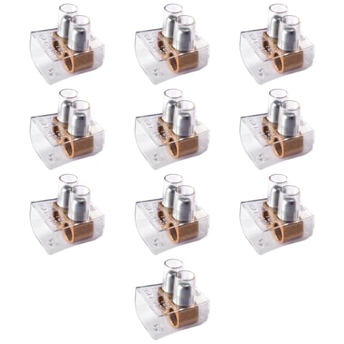 10 Morsetti forbox doppio, bipolare, sezione 2x 16mm² 16mmq, 2 poli, morsetto per cablaggio forbox, campanelle, in policarbonato e ottone, per scatole di derivazione, 500V 76A