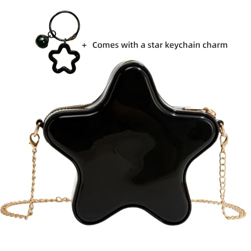 Image of Women's Mini Star Tote Bag, Women's Cute PU Leather Hobo Bag Chic Star Crossbody