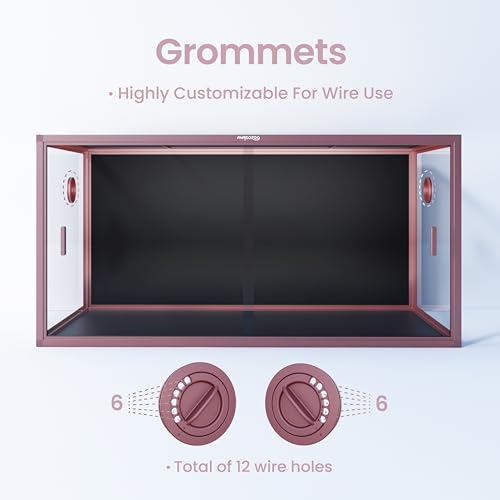Image of Phailozoo 120 Gallon Bearded Dragon Tank,Stackable Reptile Enclosure with Front Sliding Tempered Glass Doors,Easy Assembly Aluminum Frames Reptile Tank for Snake & Lizard