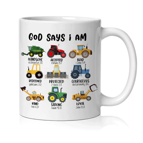 Taza de cerámica cristiana 11 oz con versículo bíblico miniatura 1