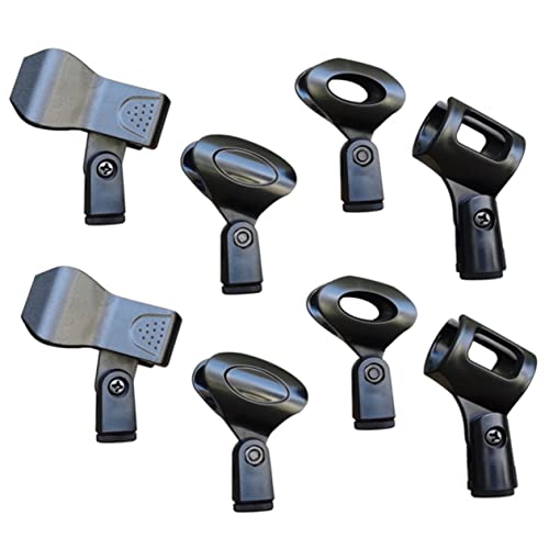 BESPORTBLE 8Pcs Mic Stand Clip Microphone Holder for Stand Durable Construction Vibration Design for Musicians and Performers