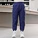 FAEXUM Boys Winter Snow Pants Fleece Comfortable Warm Casual Pants Kids Teen Elastic High Waisted Loose Trousers 4-12 Years Navy 150
