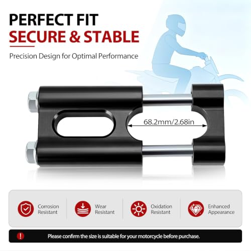 Image of Handlebar Risers 7 /8 inch 22mm Handle Bar Clamps CNC Universal for BT200X CT200 SSR125 MX650 MX350 CRF XR XR Apollo RFZ 50 70 90 110 125 Mini Bike Dirt Pit Bike Black