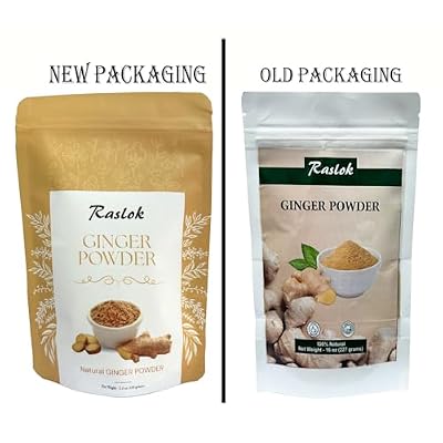 Raslok Ginger Powder | Finely Ground for Easy Mixing, Raw Ginger Spice Flavor | Indian Origin (8 oz)