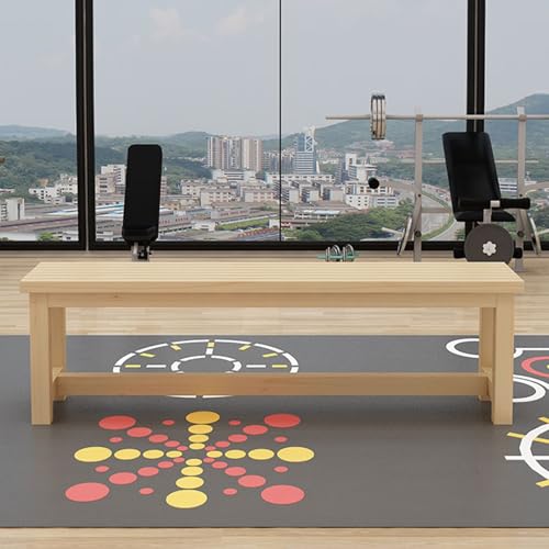Banco de entrada de madera maciza taburete de comedor y mueble para pasillo 5